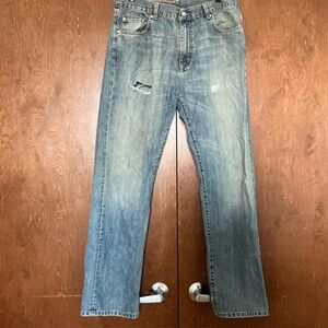 Lacoste Jeans Vintage 36x31 Relaxed 100% Cotton Distressed Denim USA Made